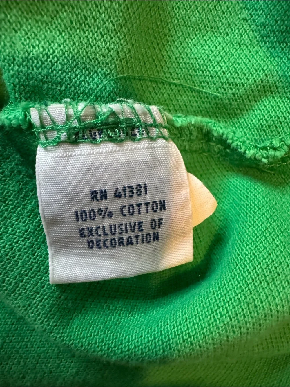 Polo by Ralph Lauren Green Polo with Orange Pony 100% Cotton Size Large